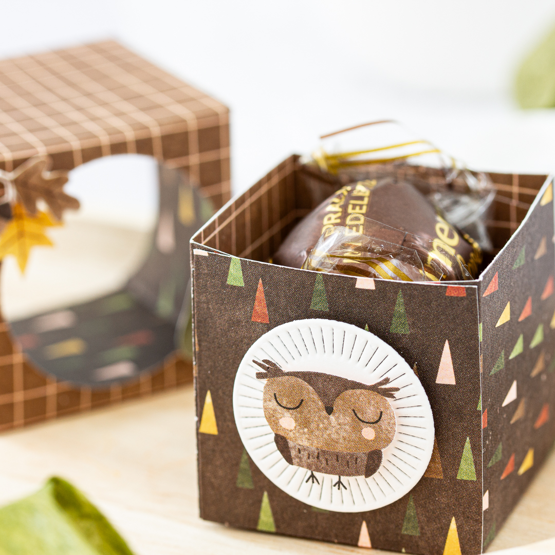 Verpackungsanleitung Schubladenfensterbox für eine Praline zum Verschenken