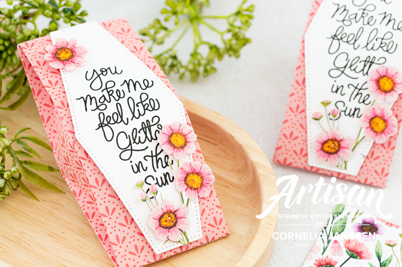 Kleine Verpackung als Wippbox mit dem wunderschönen Designerpapier Bleibende Blüten von Stampin' Up!