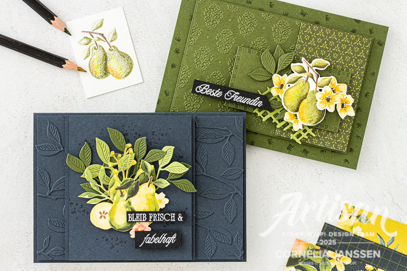 Sommerliche Grußkarten mit der Produktserie Malerische Birnen von Stampin' Up!
