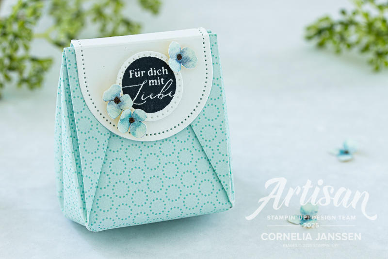 Origami Handtasche als Geschenkverpackung für Kleinigkeiten zum Verschenken