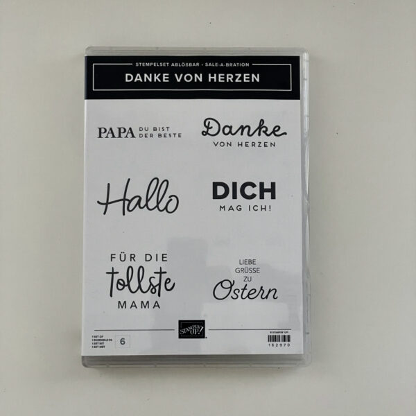 Stempelset Danke von Herzen NEU