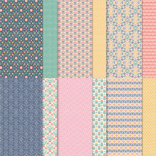 Designerpapier Fantasie in Symmetrie OVP