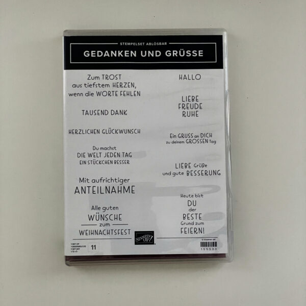 Stempelset Gedanken und Grüsse