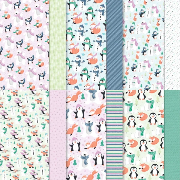 Designerpapier Pinguin & Co.