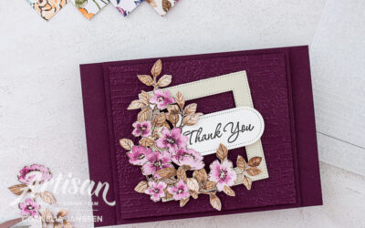Bezaubernd Floral Karte im Vintage Stil