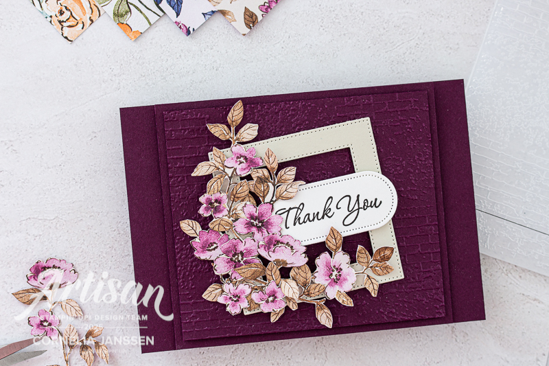 Bezaubernd Floral Karte im Vintage Stil