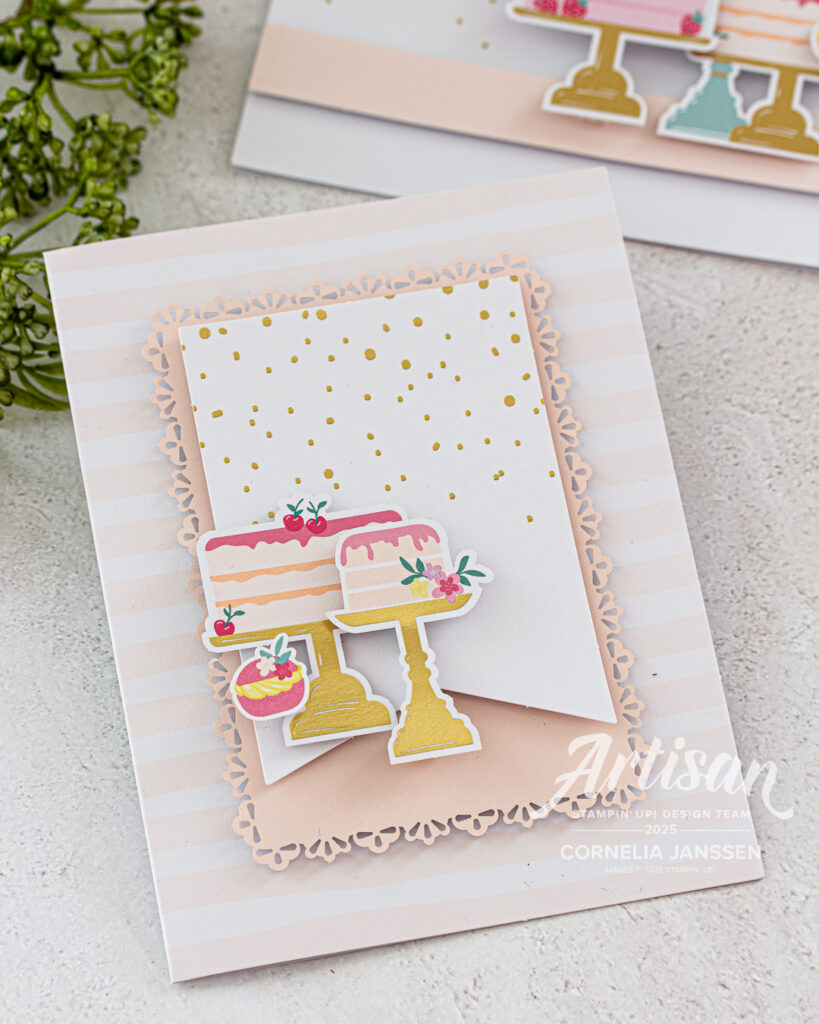 Schnell gebastelte Geburtstagskarte mit dem Stampin' Up! Kartenset Süsser Geburtstag
