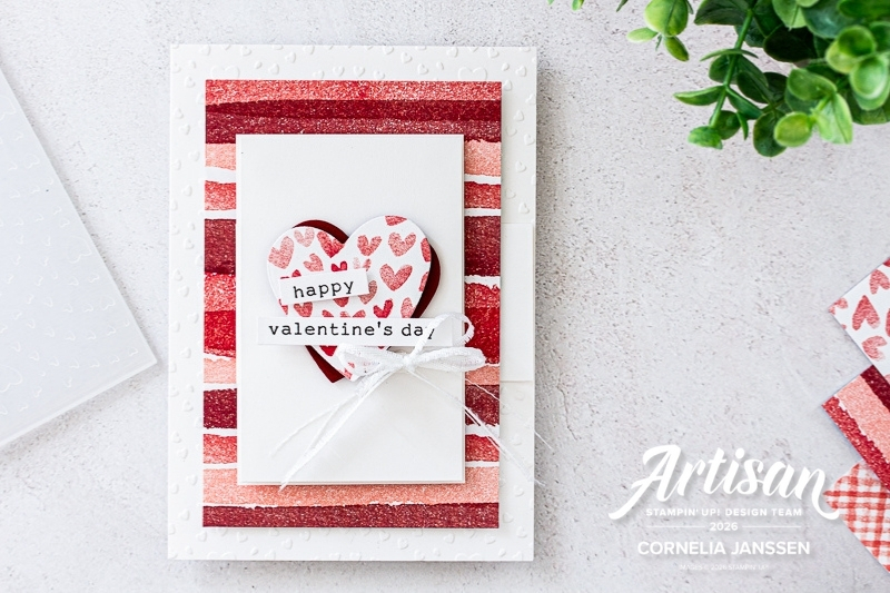 handgemachte Valentinskarte mit versteckter Botschaft aus der Serie Liebevolle Botschaften von Stampin Up