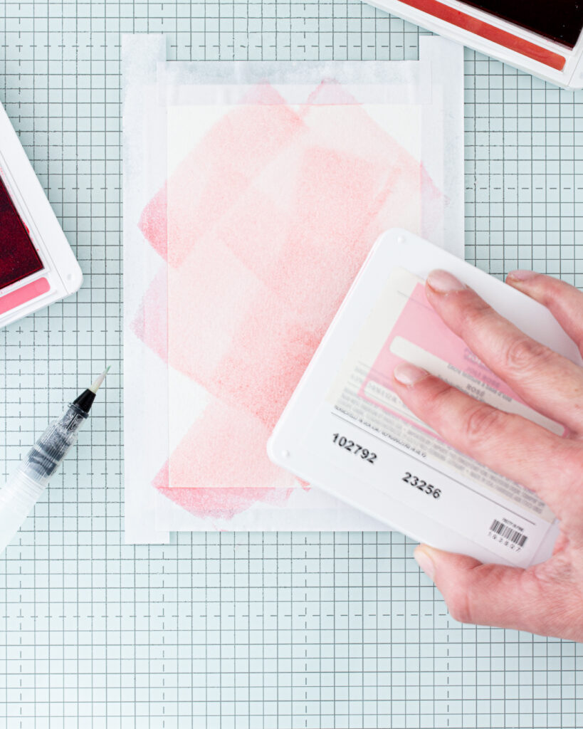 Stempeltechnik einfachen Aquarellhintergrund selbst gestalten