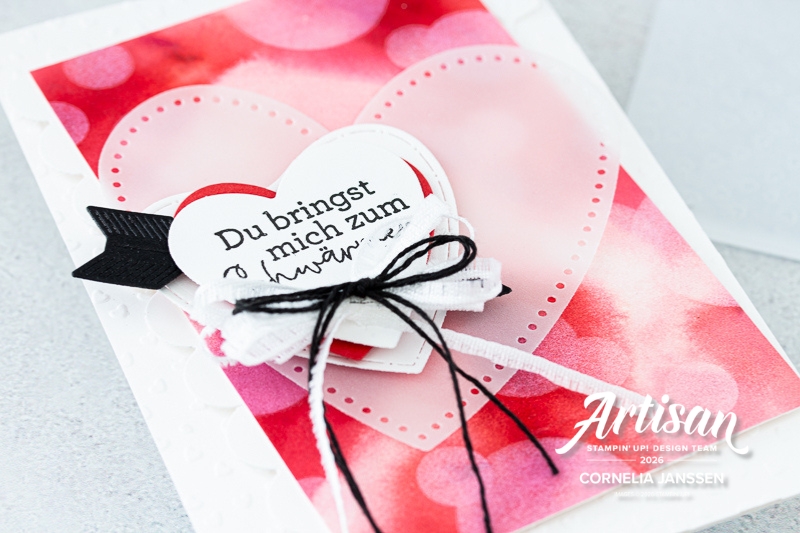 Karte mit Bokeh Effekt und dem Produktpaket Liebe für immer von Stampin' Up!
