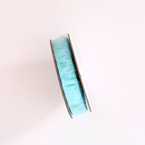gerafftes Geschenkband Aquamarin