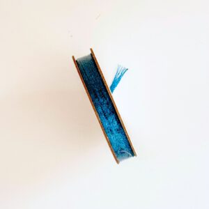 gewebtes Metallicband Karibikblau